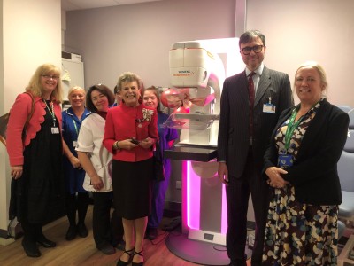 Hospital staff pictured with the new mammograhy equipment