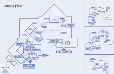 Site floor plan of University Hospital of North Durham