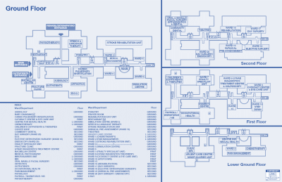 floor plan of Bishop Auckland Hospital